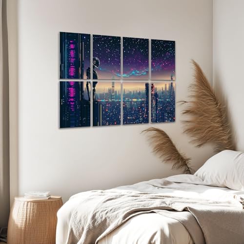 8 Paneles Artísticos Paneles Acústicos de Pie, Paneles Decorativos Absorbentes de Sonido, 48"x32" para Estudios y Hogar miniatura 4
