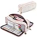 Estuche Grande para Lápices, Estuche Escolar Niño Niña, Ampliable Estuches Lapices Con Cremallera, Multifuncional Bolsa de Lápiz Maquillaje Organizador de Papelería para Escolares y Oficina
