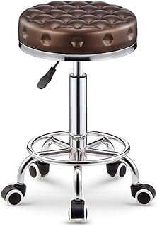 Rolling Stools Stool On Wheels Rolling Stools Height Adjustable Stools Professional Stools 360° Rotation for Beauty Salon Beauty Tattoo Shaving Stools for Kitchen, S