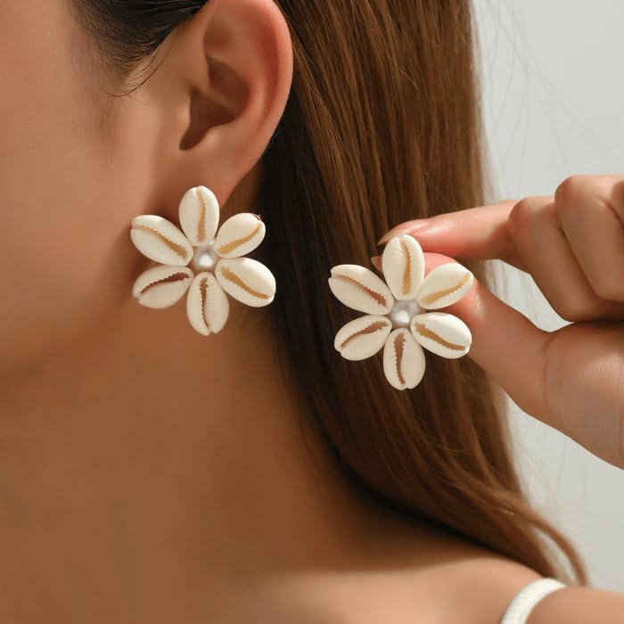 Boucles d'oreilles bohème fleurs et perles, le cadeau idéal pour femme - 3