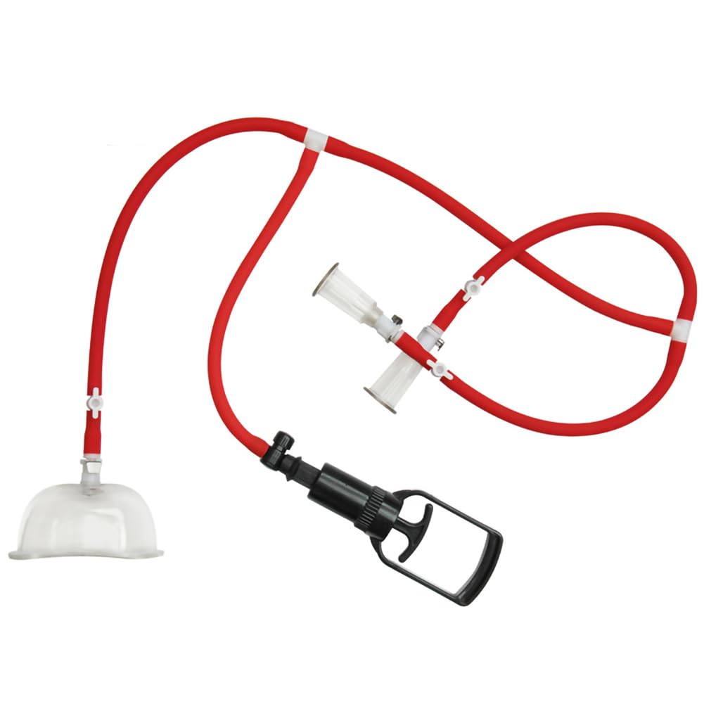 Seckoe Doppelter Nippelsauger und Vagina Pumpe 3-in-1-Design Nippelklemmen Brustwarzen Klitoris Stimulator Fetish SM Extrem Sex Spielzeug für Frauen Paare