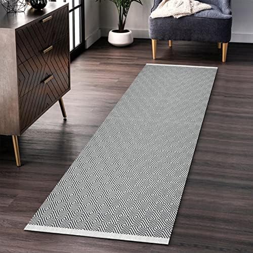 Pauwer Cotton Area Carpet Rug 120x180cm Machine Washable Reversible Indoor Area Rug Hand Woven Floor Area Rugs for Living Room Bedroom