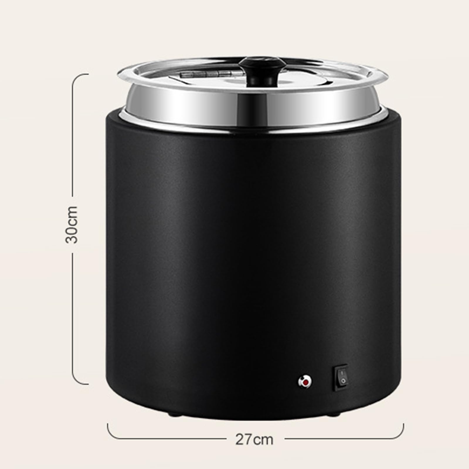 Buffetsuppe Kessel 10L Elektrisch Nass Wärme Speisewärmer 80°C Konstante Temperaturheizung mit Deckel und Löffel 304 Edelstahl Innentopf für Suppe, Brei oder Bohnen