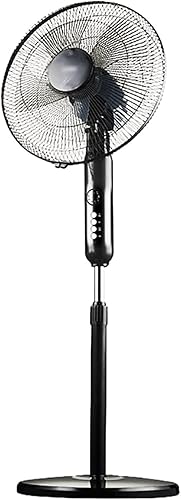 Miniatura 1 de Ventilador de pie con 3 ajustes de velocidad, ventilador de pie de altura ajustable, ventilador de pedestal oscilante de gran angular con 5