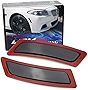 iJDMTOY Black Smoked Lens Front Bumper Side Markers Compatible With 2011-16 BMW F10/F11 5 Series 525i 528i 530i 535i 545i 550i M5, Replace OEM Amber Reflector Assy