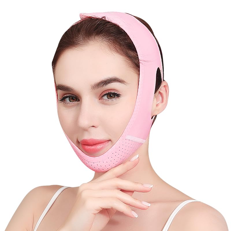 Face Lift Belt, Face Lift Strap Breathable Chin Up Belt, Outline Lifting Shaping Face Lifting VShaped Band