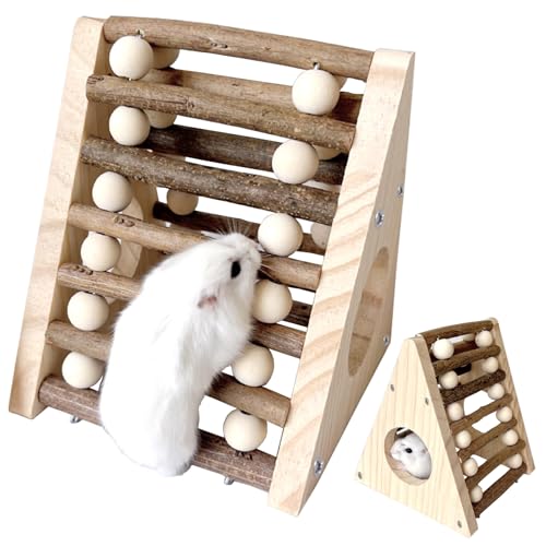 DEMONTALK Hamster Playground Bridge Hideout, Small Rodent Habitats House Bed Hut, Cage Accessories for Gerbils Rat Mice