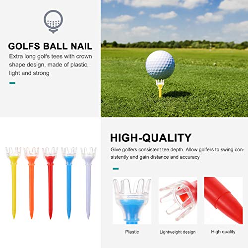 BESPORTBLE Suporte de bola de golfe de plástico, 7 cm, acessórios profissionais duráveis, ferramenta