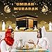 YLQQYL Umrah Mubarak Banner, 59×35 Inch Large Photo Booth Ramadan Mubarak Banner, Hajj Kaaba Background Ramadan Decorations for Home lslamic Muslim Eid Al-Fitr Party Favors (59 x 35 Inch)