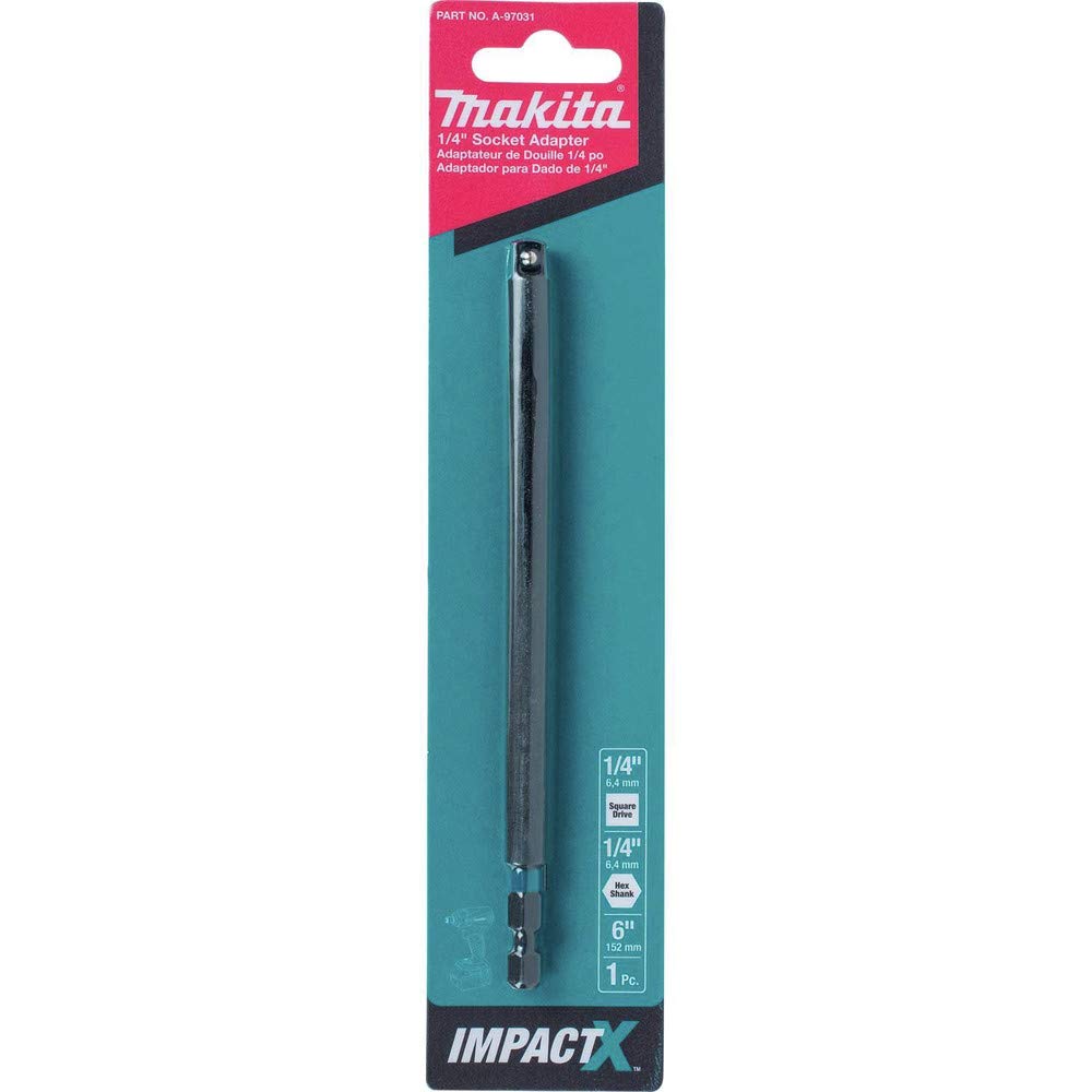 Makita A-97031 Impactx 1/4″ x 6″ Socket Adapter, Multi, 1/4 x 6-Inch - Image 2