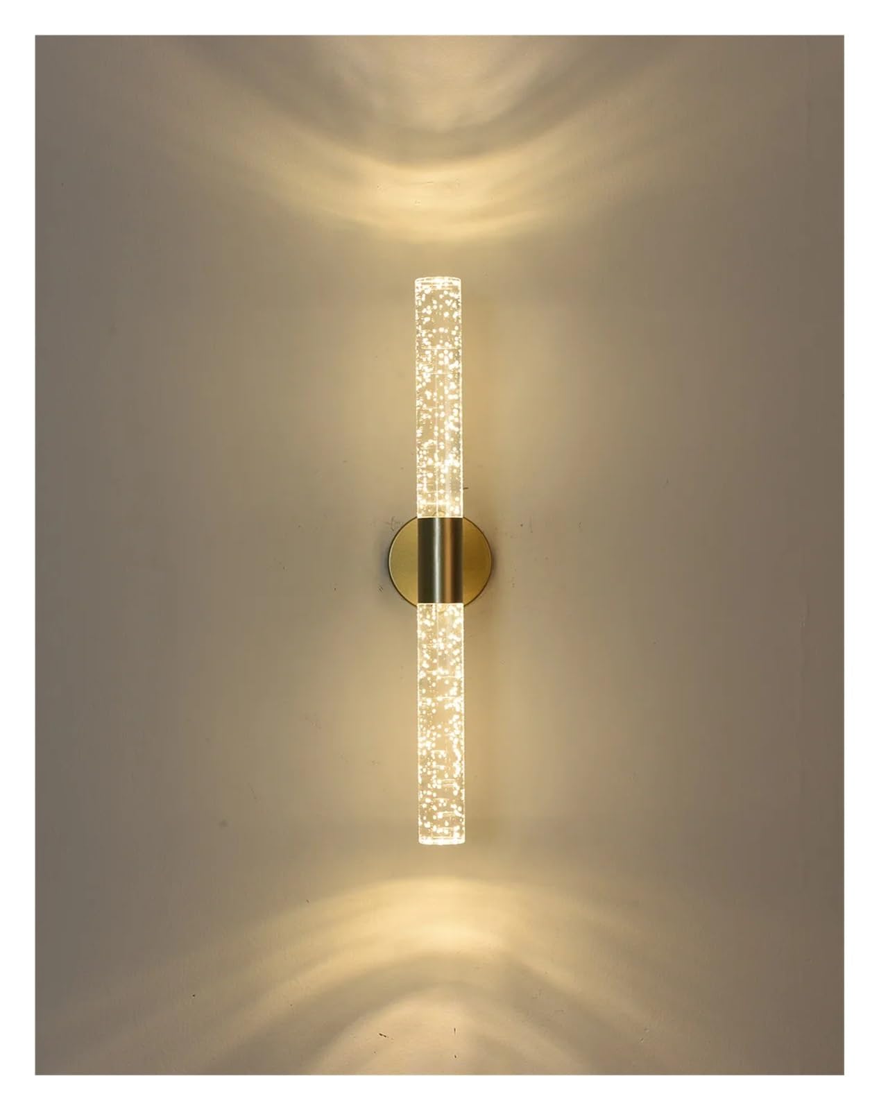HPTHLY Led Wall Lamp Crystal Bubble Wall Light Bedroom Living Room Corridor Background Lights,Simple (Gold-Warm Light)