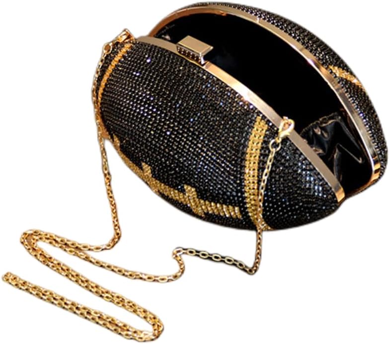 UMREN Women Basketball Shaped Cross Body Purse Rhinestone Round Ball Crystal Evening Bag Clutch Handbag for Wedding Party - Image 5