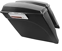 Vista 16 de XFMT Alforjas rígidas negras brillantes para motocicleta, alforjas con tapas y cierres negros para Harley Touring Road King Street Glide Road Glide