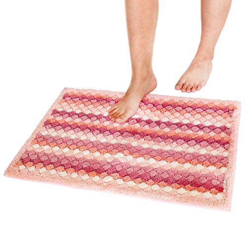 オカ バスマット 乾度良好 抗カビプラス 吸水 速乾 約45×60cm ピンク