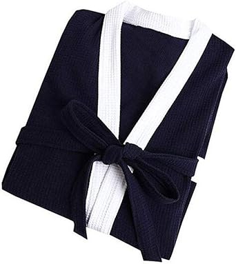 Jamron Heren Dames Koppels Wafel Badjassen Ademend Spa Hotel Kimono Gewaden Huiskleding Blauw SN070135 XL