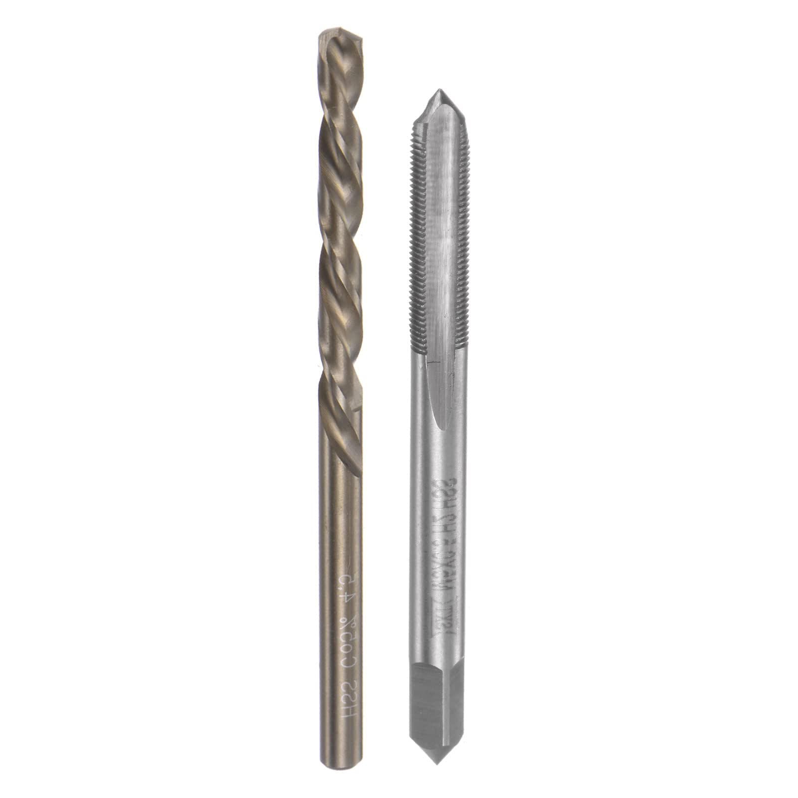 MACHSWON Tap & Bit Sets,M5x0.5 H2 Straight Flute Machine Thread Milling Tap,4.5mm M35 Cobalt High Speed Steel (HSS-CO) Twist Drill Bit