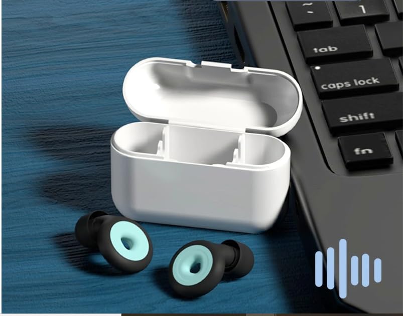 ZROY ENTERPRISE Appli Quiet Ear Plugs For Noise Reduction Super Soft,Reusable Hearing Protection In Flexible Silicone For Sleep & Flights - 6 Ear Tips In S/M/L 28Db Noise Cancelling (Black)