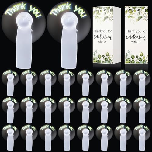 Retisee 50 Pack Wedding Portable Mini Handheld Battery Powered Fans Gift for Guests Thank You LED Small Personal Fan for Summer Bridal Shower Party Favor, Battery Not Include(Leaf)