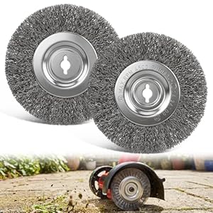 Enhon 2er-Pack Premium Edelstahl Bürsten Kompatibel mit Einhell Fugenreiniger Akku, Robuste Ersatzbürste Stahl für professionelle Fugenreiniger von Terrassen, Gehwegen & Pflastersteinen (10mm Dicke)