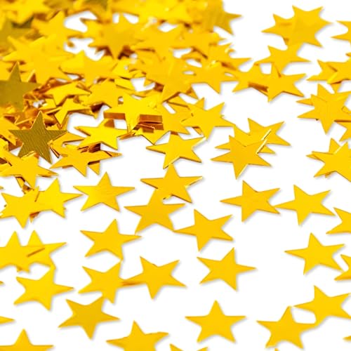 Confeti dorado de 14 gramos con estrellas doradas para decoración de cumpleaños, boda, aniversario, Navidad, fiesta, color dorado