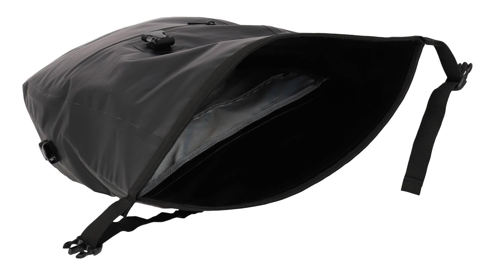 Travelite Basics For Bikes Borsa da Bicicletta Grande, Portapacchi Impermeabile con Tracolla Rimovibile e Chiusura Arrotolabile, 20L, 1.1 Kg, Nero
