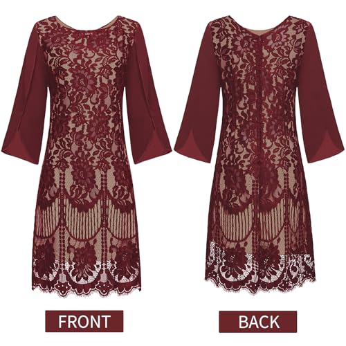 Image of COOAN Wedding Guest Cocktail & Formal Dresses for Women - Lace Sequin Dress