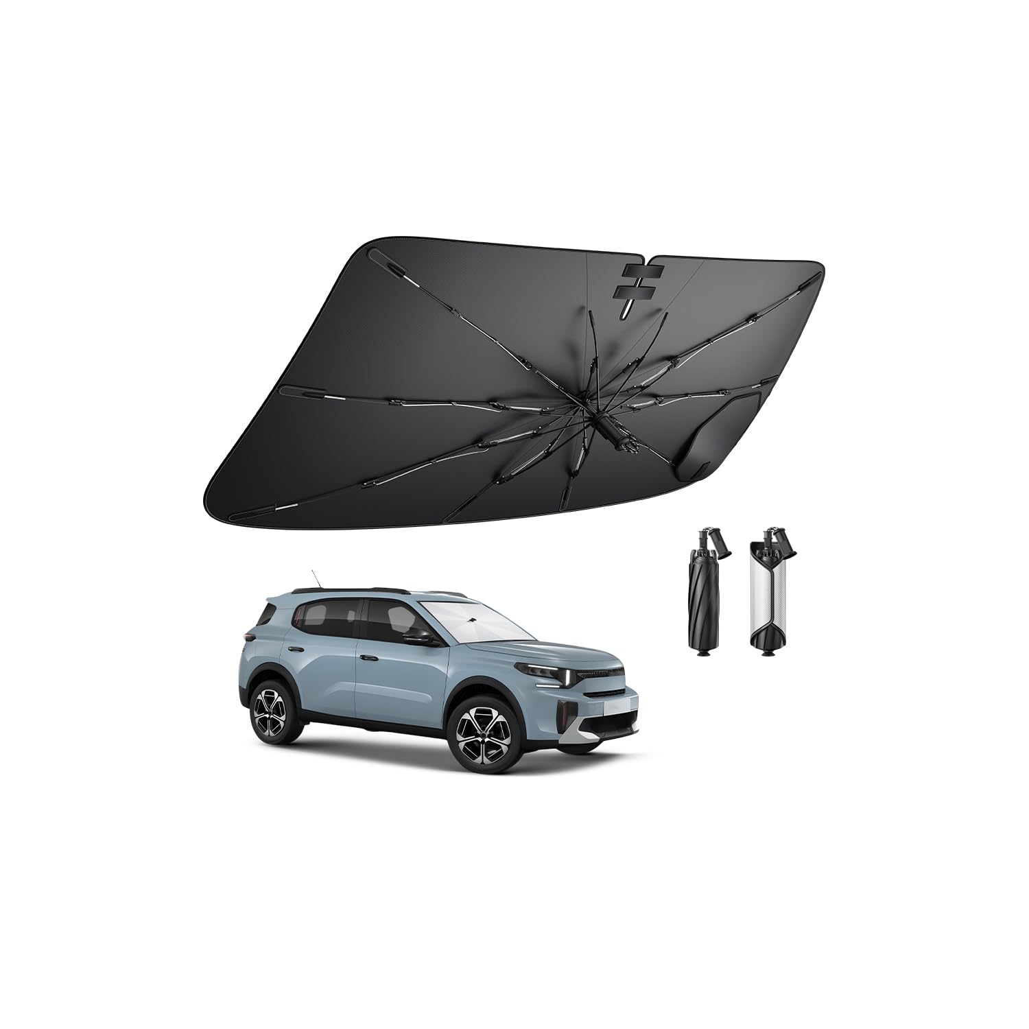 BIBIBO Compatible avec Citroën C3 Aircross 2024 2025 - Pare-Soleil Avant - Paroi Acoustique Avant - Pare-Brise CC24 - Pare-Soleil de Voiture C3 Aircross 2025 - Accessoires