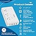 Ceptics 2000W Voltage Converter for Travel, 220V to 110V Converter w/Type C, E/F, G, I Plugs, 2000W Hair Dryer Outlet, 4 USB w/ 1 USB-C PD 18W Fast Charge