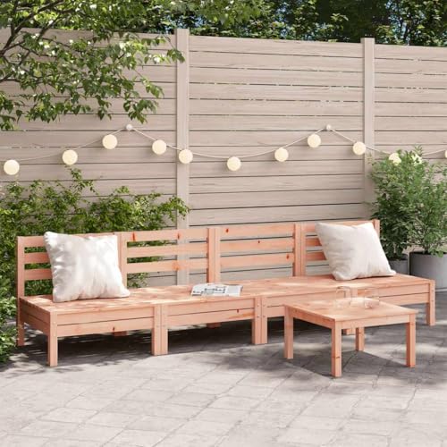 Canapés de jardin modulaires en bois de Douglas | Lot de 4