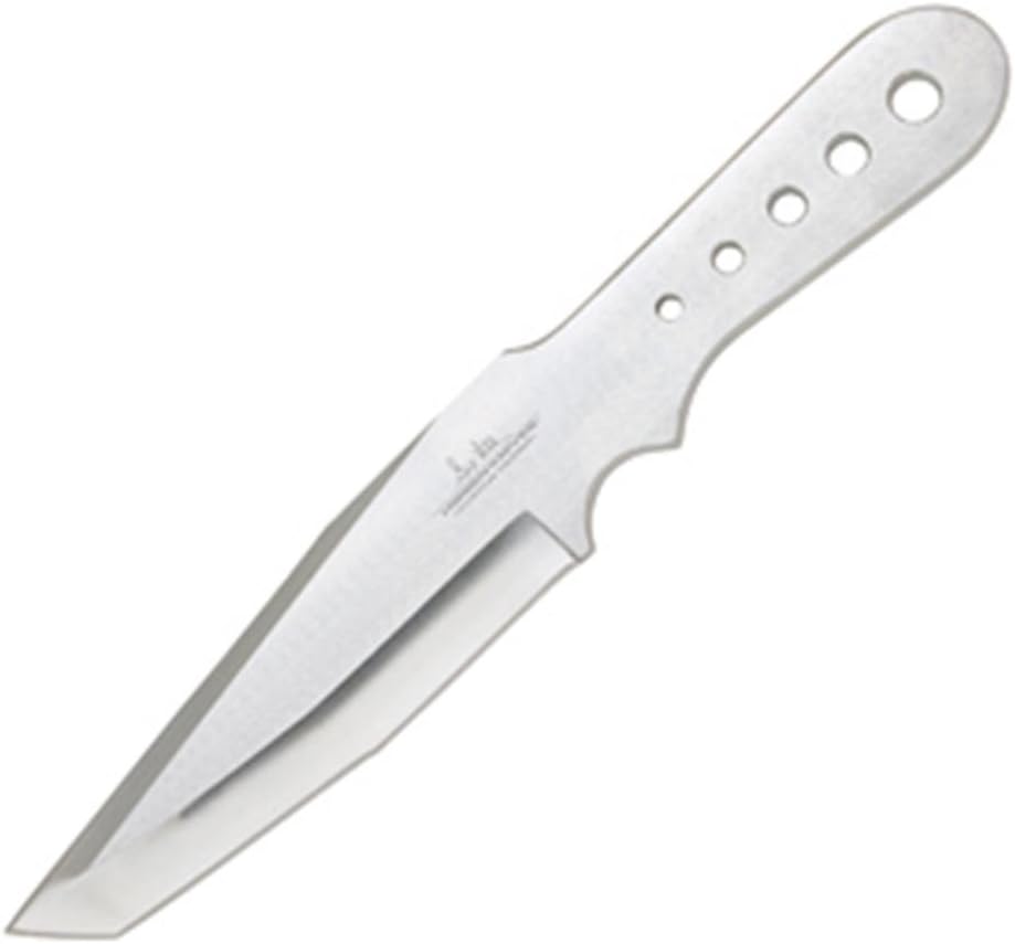 Gil Hibben Large Triple Throwing Knife Set – Three Piece Set, AUS-6 Stainless Steel, 18”x18” Competition Paper Target, Leather Belt Sheath – Practice Your Skills in Style - 11 5/16” Overall Each