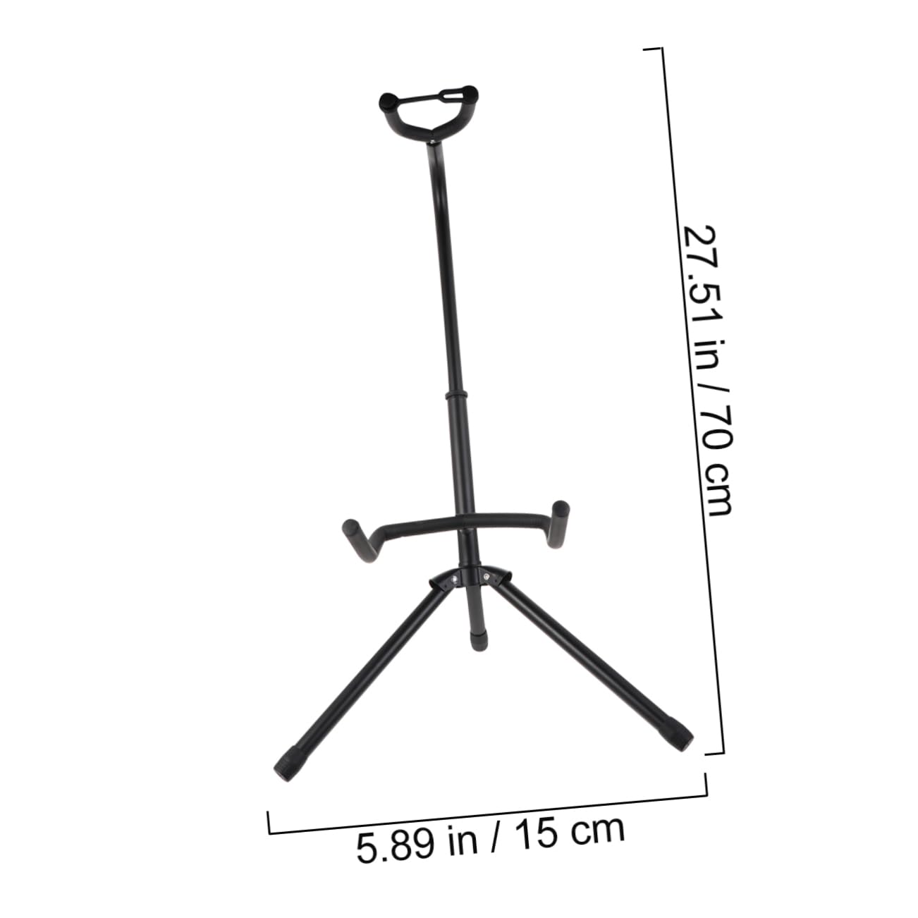 Supporto Chitarra da Terra Nero in Ferro, Display Strumento | Imbottitura Sicura, Adatto a Molte Forme di Chitarra, 1 Pezzo, Supporto Stabile per Esposizione