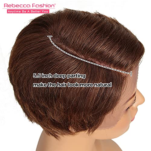 Perruque courte Pixie marron idéale pour sublimer vos soirées et looks de bureau - 5