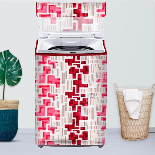 Image of Top Loading Washing Machine Appliance Cover (Size : 58X58X89 cms ) (Red)