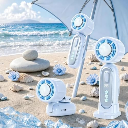 Ventilateur portable rechargeable USB à pile avec affichage LED