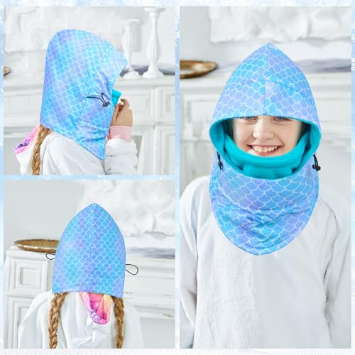 Kids Winter Hats, Windproof Toddler Kids Balaclava Ski Mask Face Mask Covering Neck Warmer Gaiter for Girls Boys Cold Weather2