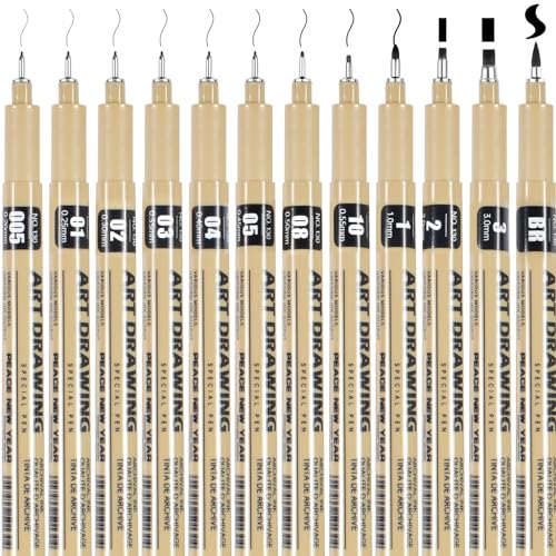 Bview Art Penne colorate Pennarelli a punta fine Penne da disegno a punta fine Penna Fineliner per journaling, scrtura, note, ufficio artistico  21