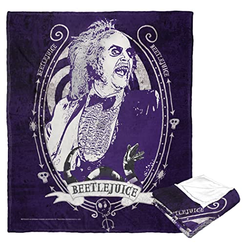 Northwest Beetlejuice Silk Touch Throw Blanket, 50" x 60", Purple Beetle - image 2