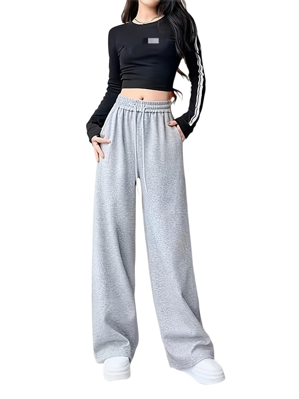 Solid Cotton Blend Women Sweatpants Athleisure Track Pant Joggers-picture-46