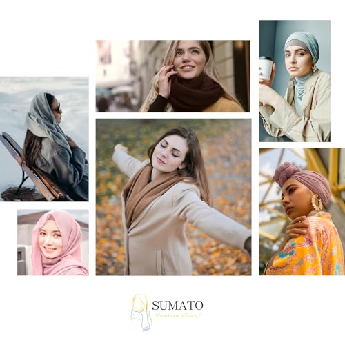 Scarf for Women Fall Winter Lightweight Big Shawl Wraps Long Women Scarves Warm Cashmere Feel Classic Soft 2 Pack4