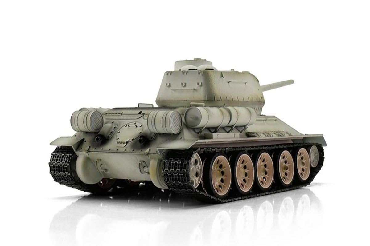 T34/85 RC czołg 2,4 GHz profesjonalny metalowy BB Snowetarn w drewnianej skrzynce