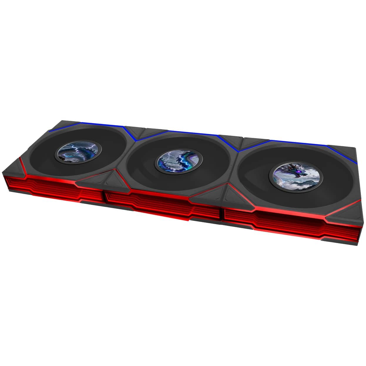 Lian Li UNI FAN TL LCD FLEX - Ventola senza fili con ARGB e display LCD, 120 mm, nero, confezione da 3 con controller