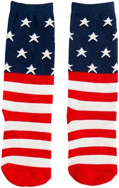 Mealah Kids American Flag Socks Toddler Girls Boys Independence Day 4th of July Soccer Socks