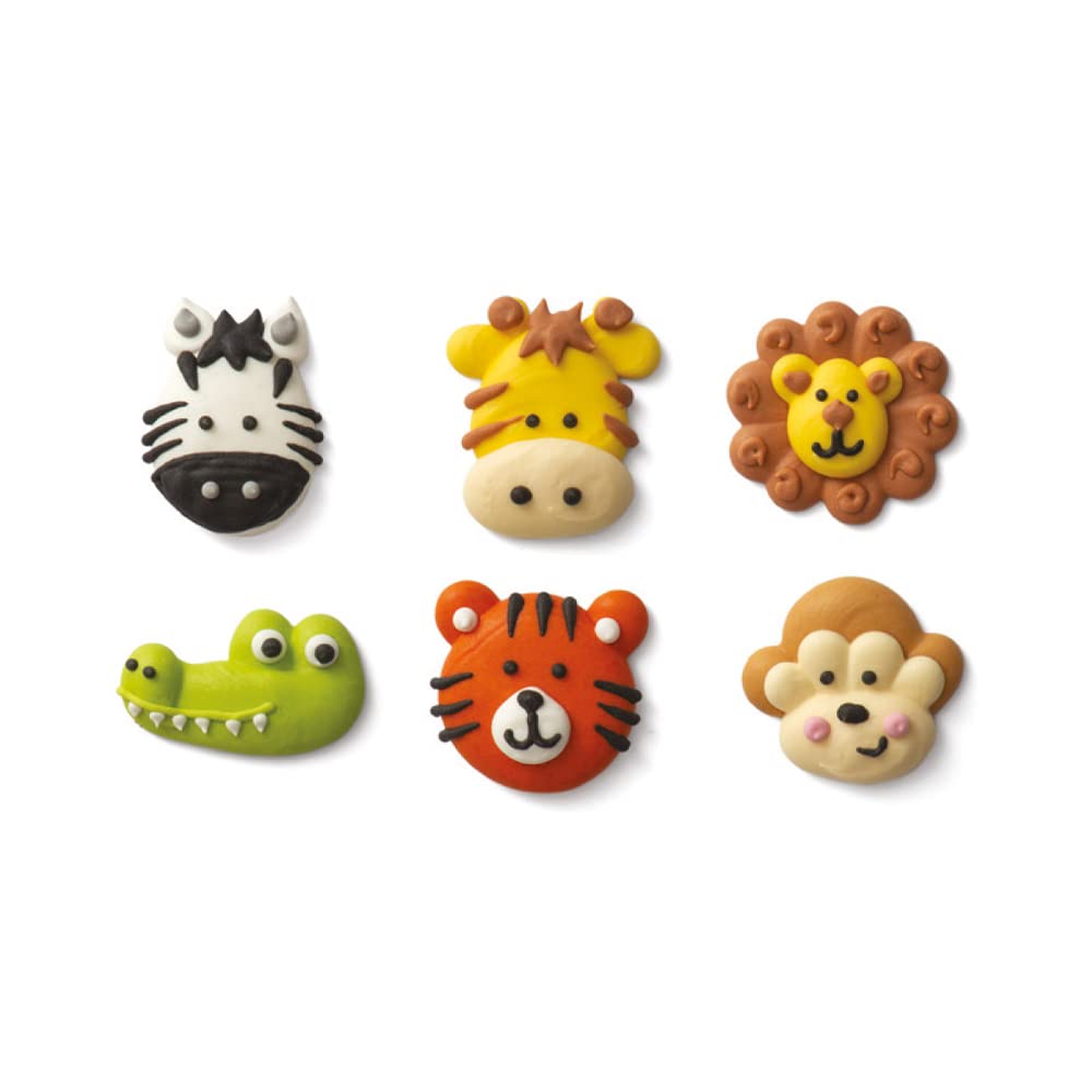 Decora 0500297 Zestaw 6 ozdób z dżungli z cukru