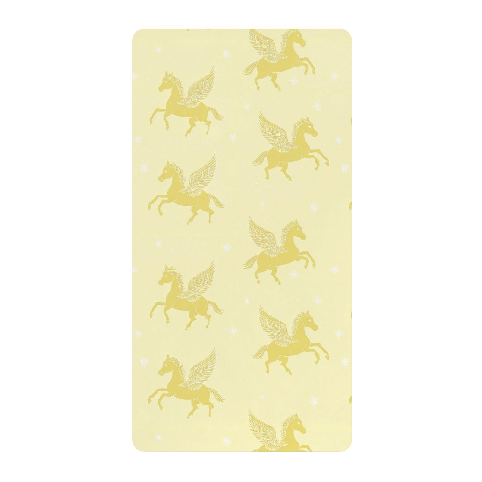 Ghothic Pegasus pastelowe żółte prześcieradła do łóżeczka dziecięcego dla chłopców dziewcząt bawełniane prześcieradło dla niemowląt miękkie oddychające prześcieradła dla malucha do dekoracji pokoju