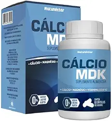 Cálcio MDK - Auxilia e Fortalece Osso Dentes e Sistema Imunologico 600mg 60 CAPS - Natunéctar