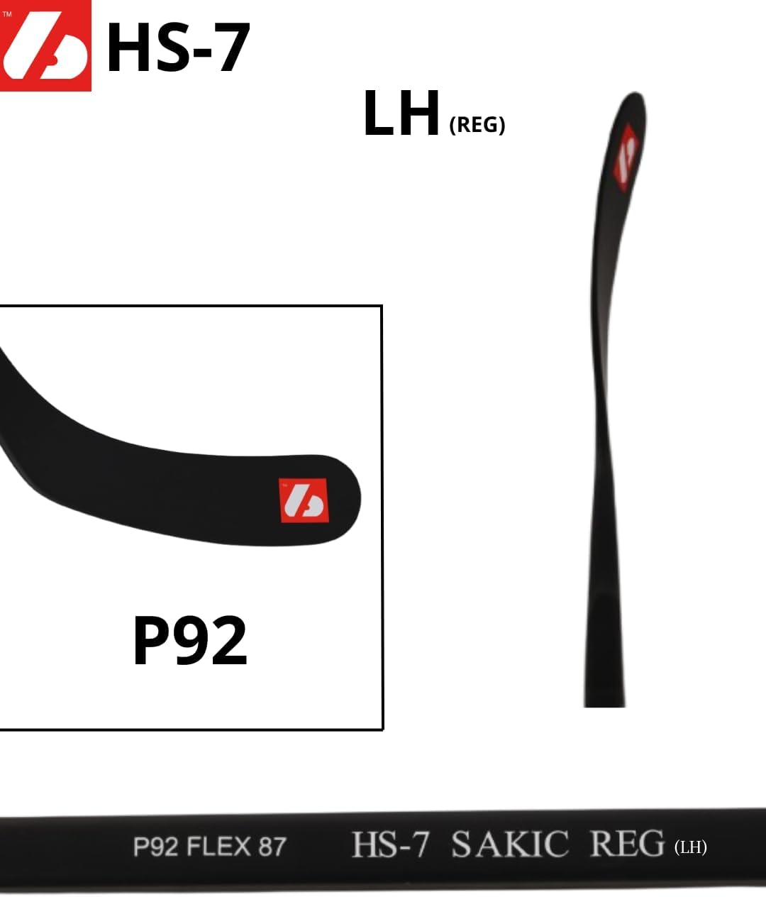 BARNETT HS-7 P88 87 RH High Modulus Carbon Hockey Stick