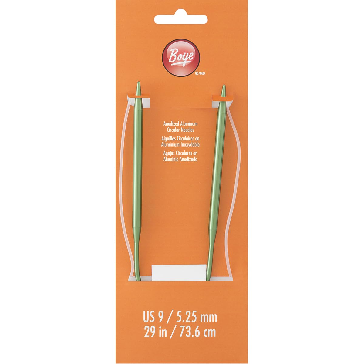 Boye 29-Inch Aluminum Circular Knitting Needles, Size 9