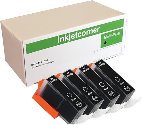 inkjetcorner 4Big negro cartucho de tinta compatible con chip Repuestos para PGI-225Series IX6520MG5120MG5220MG5320MX882MX892