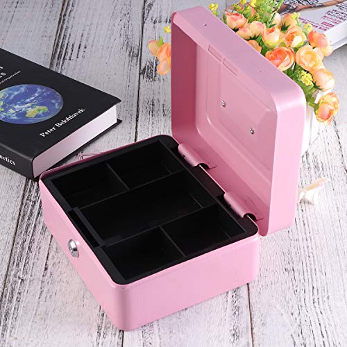 Caixa de dinheiro TOPBATHY com caixa de armazenamento de joias com cadeado, compartimento portátil d