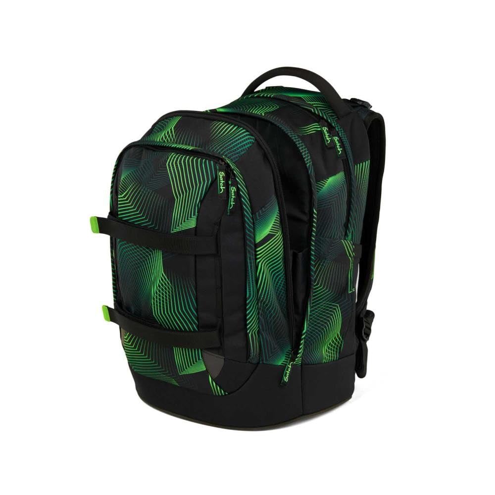 Satch pack Schulrucksack Set 2tlg. inkl. Schlamperbox (Seismic Green)